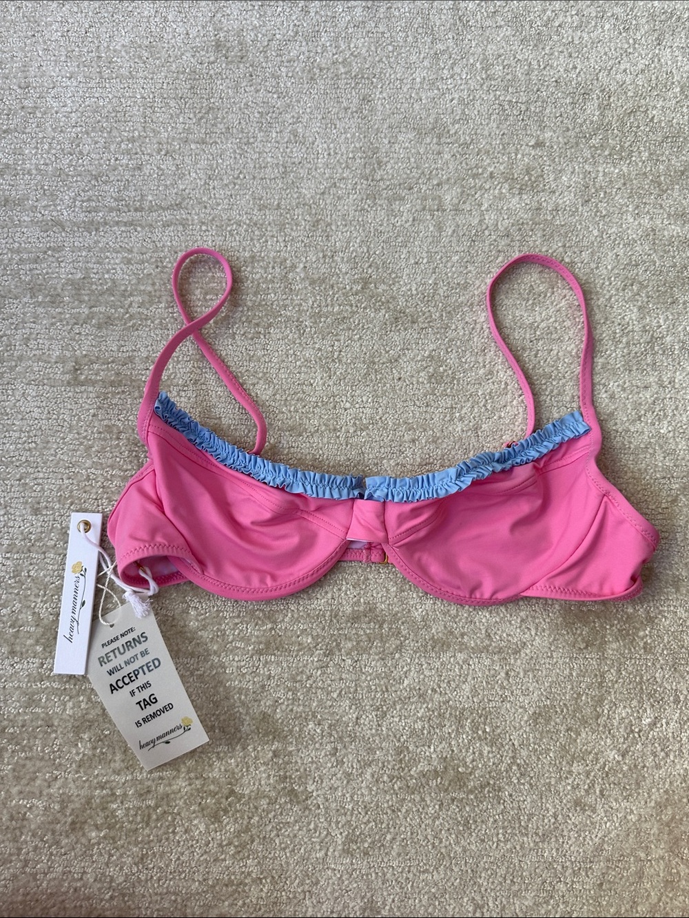 Heavy Manners Ruffled Up Underwire Bikini Top